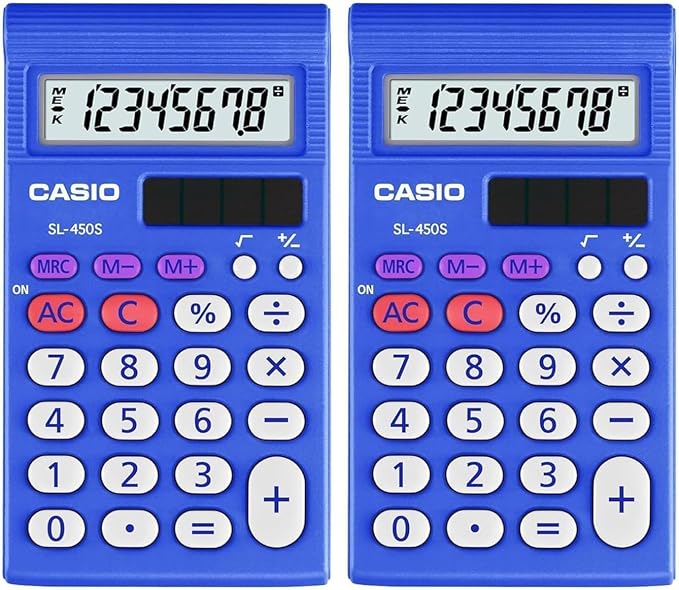 Casio SL-450S Standard Function Calculator (Pack of 2)