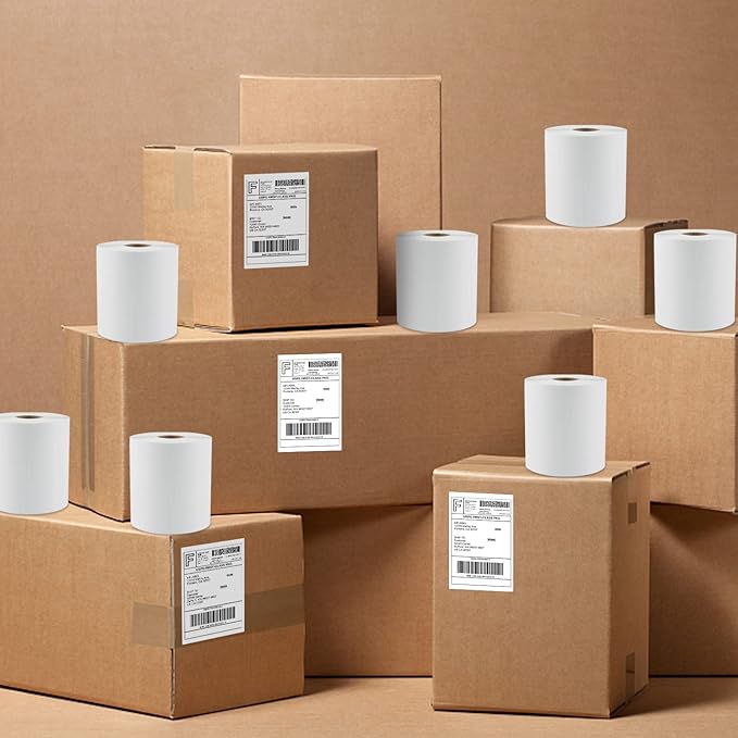MFLABEL 4x6 Direct Thermal Shipping Labels - 10 Rolls of 250 Labels, Perforated Easy to Peel Blank Address Labels for Thermal Printers, Compatible with Rollo, Munbyn, Zebra for UPS, Amazon, Shopify