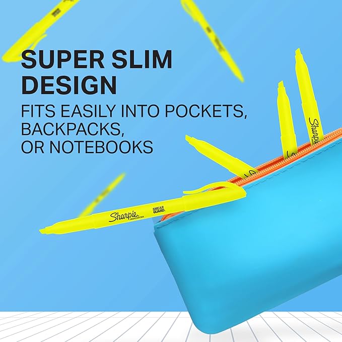 Sharpie Pocket Highlighters, Narrow Chisel Tip, 12 Assorted Fashion Colors, 36 Count - For Studying, Note-Taking, School, College, Office, Student & Teacher Supplies