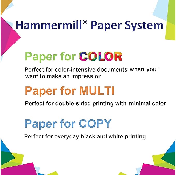Hammermill Colored Paper, 24 lb Ivory Printer Paper, 8.5 x 11 - Made in the USA, Pastel Paper, 104406R - 1 Ream (500 Sheets)