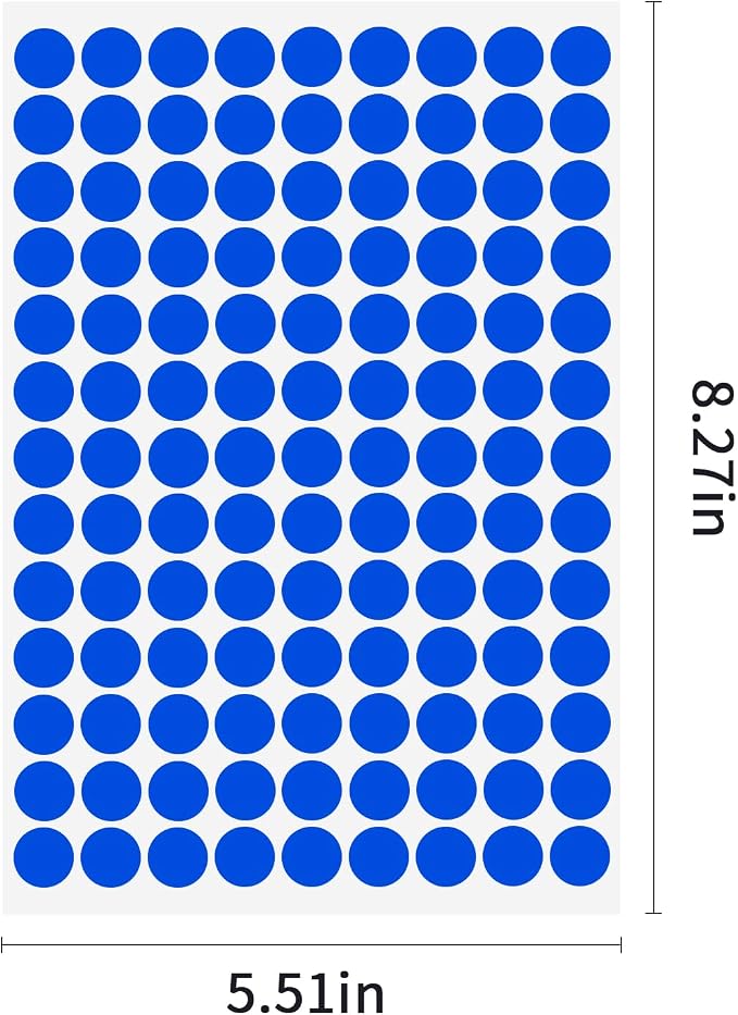 2340 PCS Colored Dot Stickers 1/2" Round Circle Coding Labels | Used as calendar markers, kindergarten activities, craftst, recommended for writing with oil-based markers,strong adhesion.