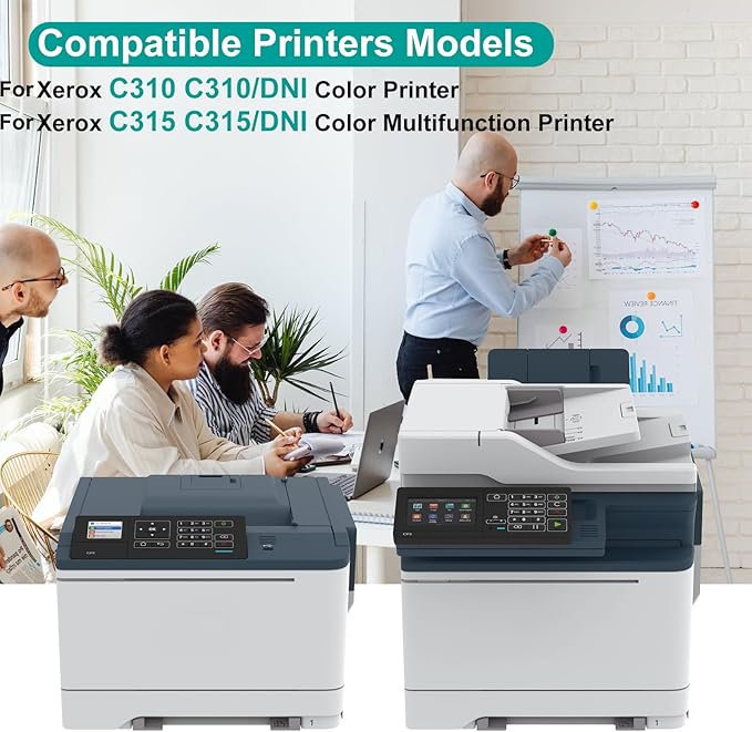 Toner for Xerox C315 C310 Printer,5,500 Pages High Capacity Ink Cartridge Replacement 006R04367 Code Compatible 006R04359 Standard Capacity C310/DNI C315/DNI Color Multifunction Printer(Yellow)
