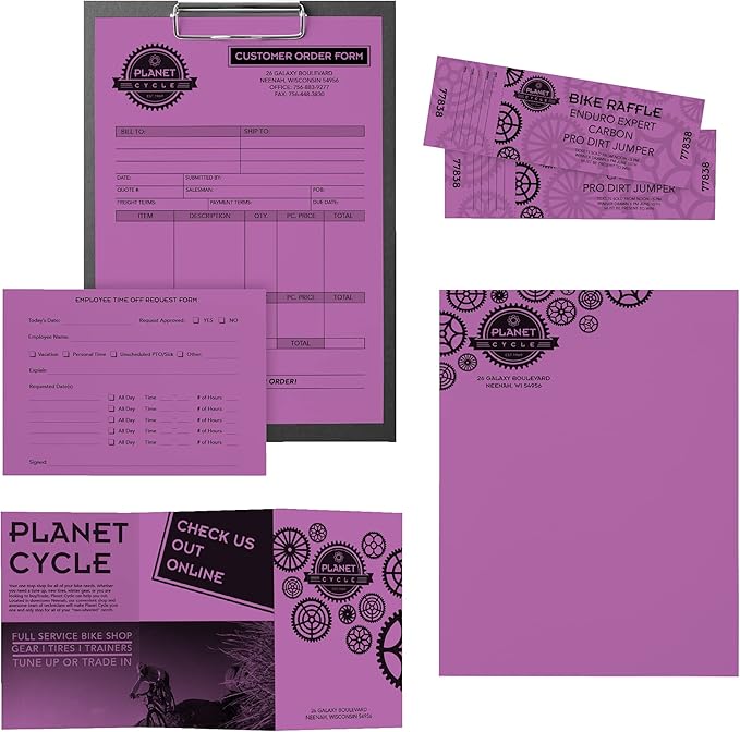 Wausau Astrobrights 24# Writing Paper, 500 count, Planetary Purple, 8.5 x 11 Inch (21678 )