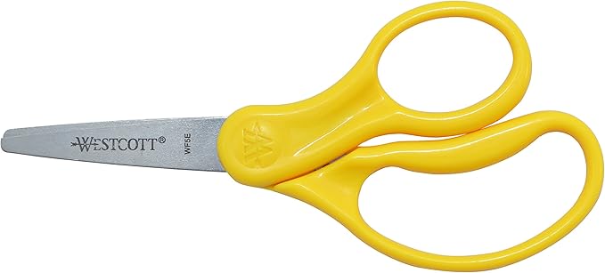 Westcott Right & Left-Handed Scissors For Kids - Back to School Essentials, Classroom Must Haves, Art Supplies - 5-Inch Pointed Safety Scissors - Assorted Colors - 6 Pack (16455)
