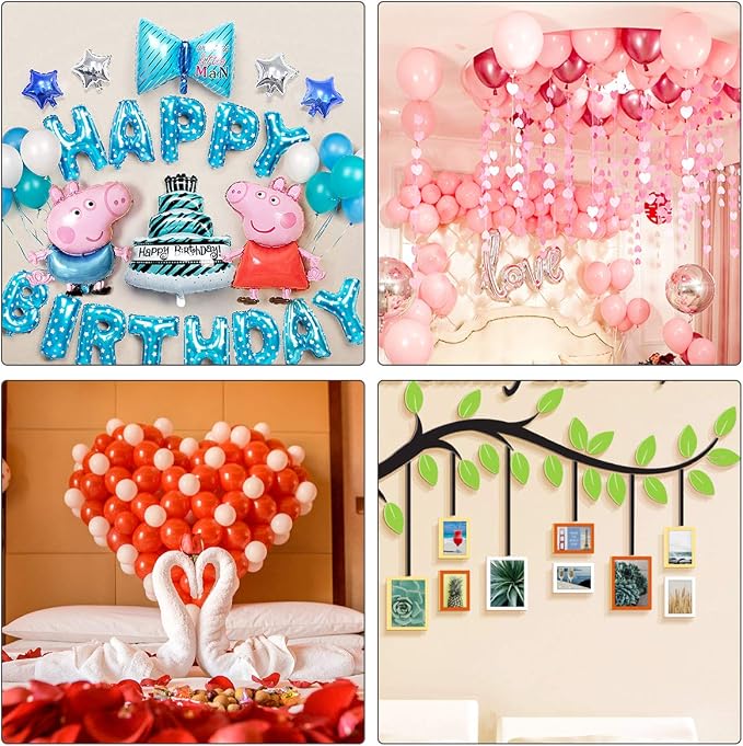 gegemaoyi 3000pcs Glue Point Clear Balloon Glue Removable Adhesive Dots Double Sided Dots of Glue Tape for Balloons Craft Glue Points Dots Sticky Dots or Wedding Decoration