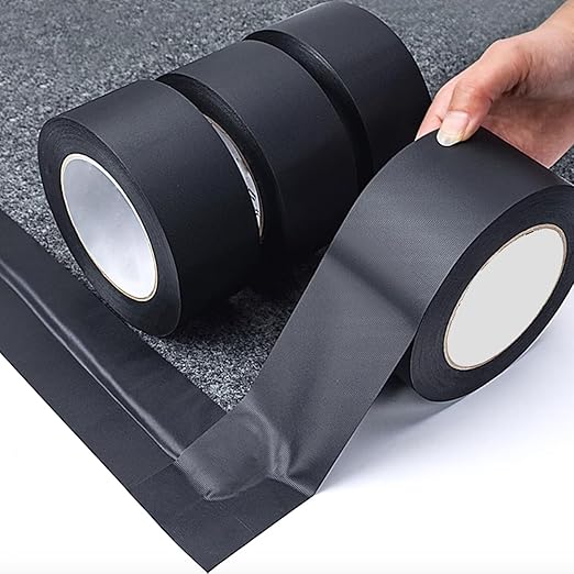 3-Pack Duct Tape Heavy Duty Black Waterproof, 66 Yards x 1.88 Inch Total Strong Adhesive Duct Tape No Residue Bulk for Home Use, DIY, Projects, Outdoor Repairs Tear by Hand