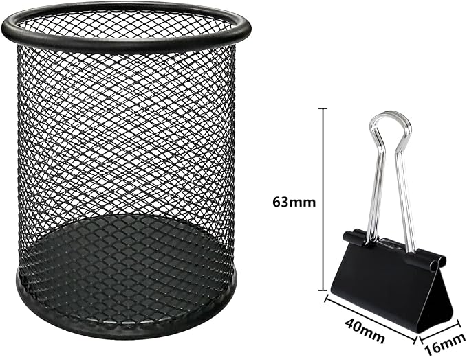 Large Binder Clips 1.6-Inch Width (80 Pack), Big Paper Clamps Clips for Office Supplies, 0.66Inch Capacity, Black
