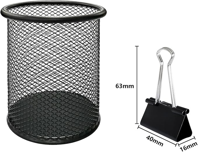 DSTELIN Large Binder Clips 1.6-Inch Width (80 Pack), Big Paper Clamps Clips for Office Supplies, 0.66Inch Capacity, Black