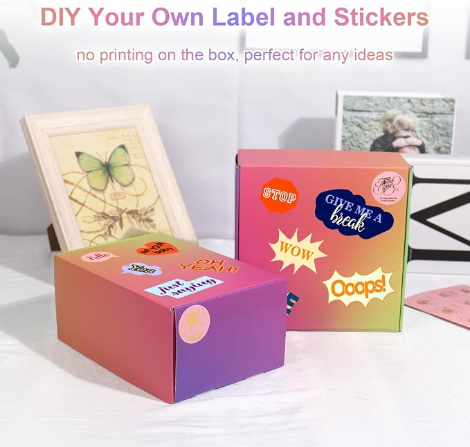 7x5x2 Shipping Boxes for Small Business, Set of 30 Small Cardboard Box, Colorful Mailing Boxes for Shipping Packing