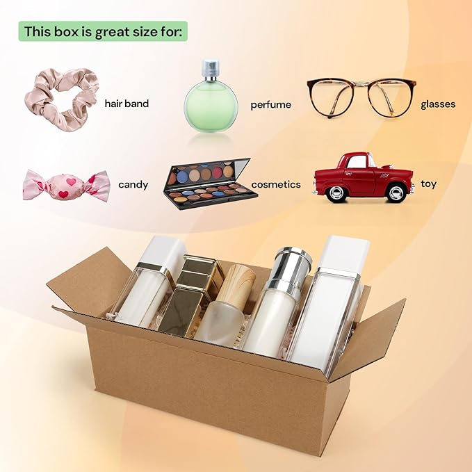 ZBEIVAN Shipping Boxes Mailers 9x4x3 inches Corrugated Cardboard Small Packing Kraft Moving Mailing Box, Pack of 40