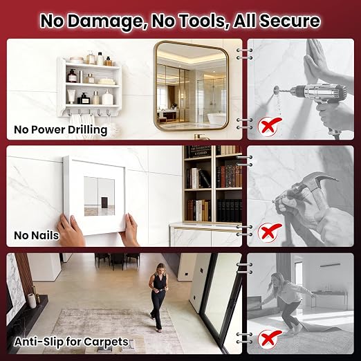 NULTAT Double Sided Tape Heavy Duty, 1.18" x 120" Strong Nano Double Stick Tape, Removable, Washable, Reusable Adhesive Tapes for Wall, Clear Multipurpose Two Sided Tape(30 Feet)