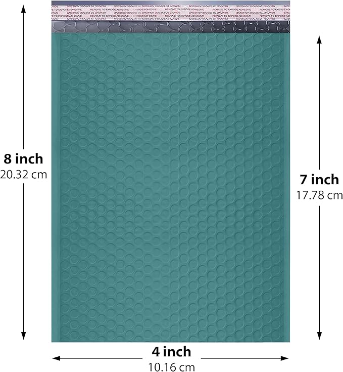 Green Small Bubble Mailers 4x8 Inch #000 | Thick Padded Poly Mailer Envelopes | Mailing Trading card sports Card Bubble Envelopes Water & Tear Resistant | 1000 Pack Bulk