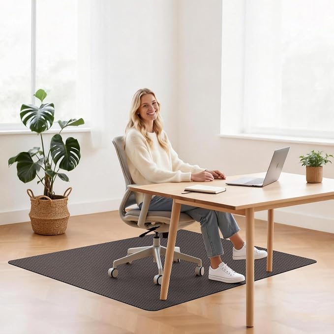 Sycoodeal Chair Mat,36" x 55" Office Chair Mat for Hardwood and Tile Floor, Heavy Duty Floor Protector for Rolling Chairs,Non-Slip,Computer Mat for Home Office(Coffee)