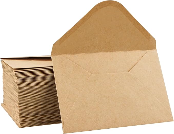 150 Packs of Gift Card Envelopes, Brown Kraft Mini Envelopes, Gift Card Holder, Business Card Envelopes (4"x2.75") (brown)