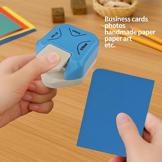 3-in-1 Paper Corner Rounder, Compact and Durable for 4mm/5mm/7mm/10mm Radiusand and Perforation, Round Corners Cutter Ideal for Card Making,Photo Cutter,Scrapbooking and DIY Projects