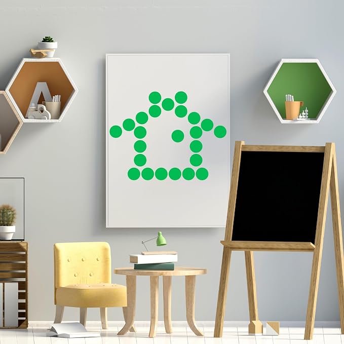 1400 PCS Green Circle Dot Stickers 3/4" Round Coding Label | Used for manual labor in kindergartens, garage yard price sales, organizing activity color groups,marking spice bottles