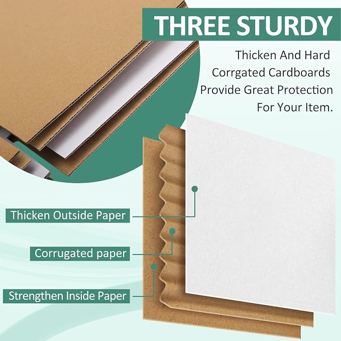 Eupako 30 Pack Small Shipping Boxes Assorted Sizes, 9x6x4 & 10x7x5, 15 PCS Each, White Corrugated Box Mailers, Cardboard Boxes for Packaging Small Business, Mailing