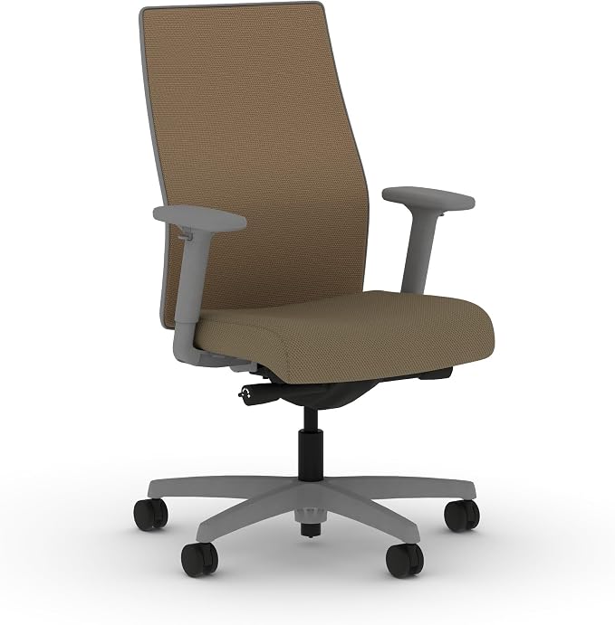 HON Ignition 2.0 Mid Back Task Chair, Spectrum Mesh, Advanced Synchro-Tilt Control, Office Chair with Lumbar Support, Height and Width Adjustable Arms, Titanium Frame, Quicksand | Ergonomic office desk chair with lumbar support, adjustable arms, office...