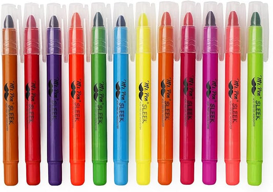 Mr. Pen- Gel Highlighters, Fluorescent Bible Highlighter, Pack of 12, No Bleed Highlighter, Highlighters Assorted Color, Bible Journaling Supplies