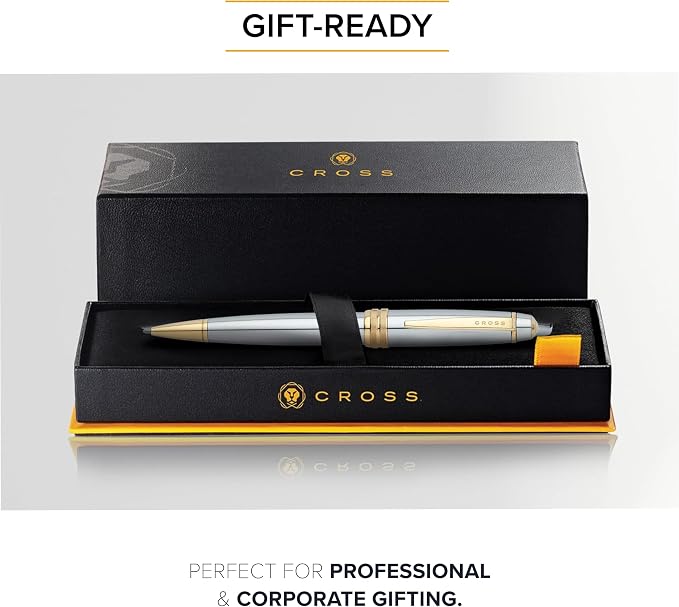 Cross Bailey Medalist Ballpoint Pen, Medium Point, Black Ink | Ballpoint Pen, Refillable for Long-Lasting Use, Smooth Ink Flow, Comfortable Grip, Premium Gift Box, Medium Point Refill