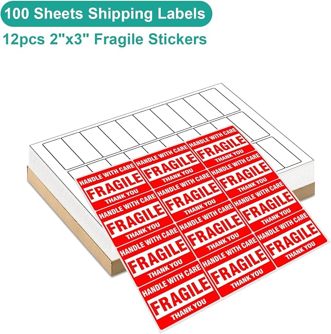 MFLABEL Address Labels 1x2.625 Inch - 30 Per Sheet White Matte Mailing Labels for Laser & Inkjet Printers (750 Labels, 25 Sheets) - Strong Adhesive Shipping Stickers