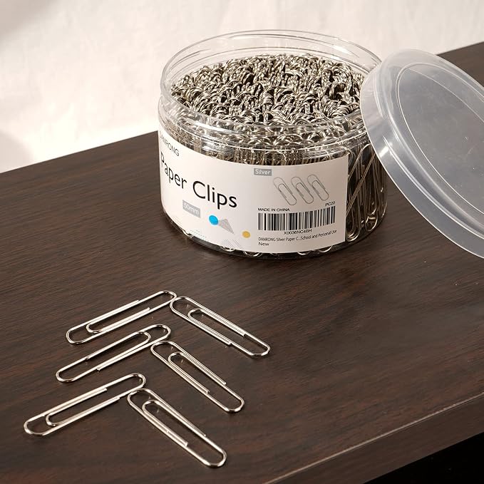 Silver Jumbo Paper Clips, 270pcs 2 Inch (50 mm) Paper Clip, Large Paperclips Great for Office School and Personal Use(2 in, Silver) | Large Paperclips Great for Office School and Personal Use(2 in, Silver)