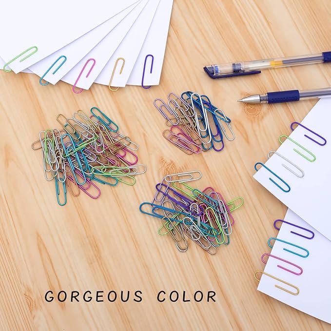 Jumbo Paper Clips,150pcs 2 Inch Large Paper Clip, Assorted Colored PaperClips for Paperwork Office School and Personal Use