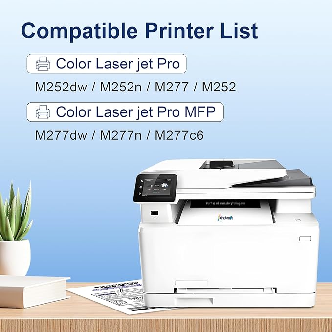 201A Black Toner Cartridge Compatible Replacement for HP 201A CF400A Toner for Color Laser Jet Pro MFP M277dw M252dw M277c6 M277n M277 M252n Printer Ink (2 Pack)
