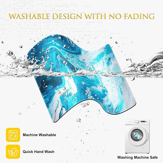 JIKIOU 3 Pack Mouse Pad with Stitched Edge, Portable Size-10.2x8.3in Blue | Anti-Fray, Comfortable Smooth Lycra Surface, Non-Slip Rubber Base, Machine Washable Fade-resistant, Compatible with All Mice