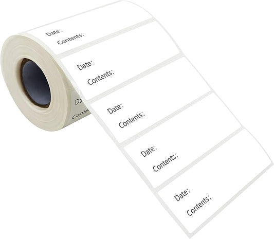 500 Freezer Refrigerator Food Labels Reminder Water Oil Resistant in Roll with Perforation Line,Removable Adhesive