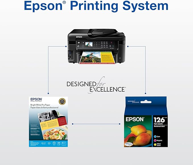EPSON 126 DURABrite Ultra Ink Black Dual Cartridge For WF-3520, 3530, 3540, 520, 545, 630, 633, 635, 645, 7010, 7510, 7520, 840, 845 and other select models