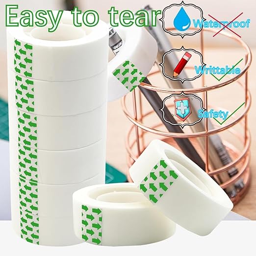 16 Rolls Invisible Tape 0.7 in x 1000 Inches 1 inch Core, for Office, Home, School