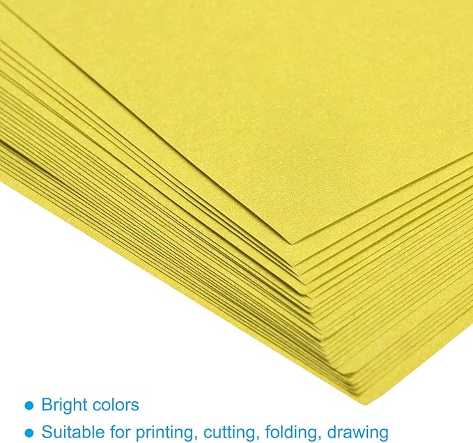 MECCANIXITY 100 Sheets Colored Copy Paper 8.3 x 11.7 Inch Printer Paper 80gsm Lemon Yellow for Office Printing, Document Copying, Invitations, Forms, Art Projects