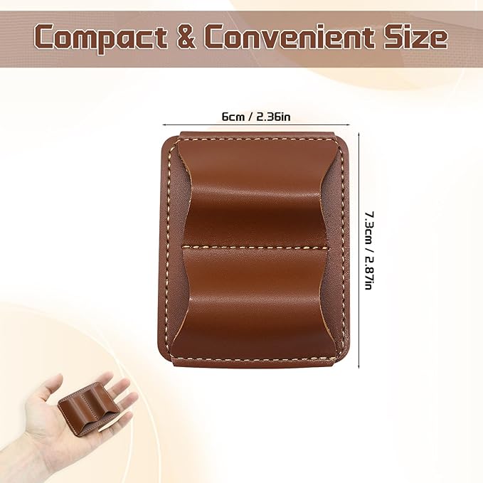 Handmade Leather Pen Holder Clip for Notebooks and Journals, Sturdy Brown Pen Loop with Metal Clip, Secure Pencil Organizer for Planners, Bibles, and Books (1-Pack)
