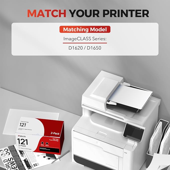 121 Toner Cartridge for Canon 121 Black Toner Cartridge CRG-121 CRG121 CRG 121 Toner for Canon imageCLASS D1620 D1650 1620 1650 Printer (2 Black) | CRG 121 Toner for Canon imageCLASS D1620 D1650 1620 1650 Printer (2 Black)