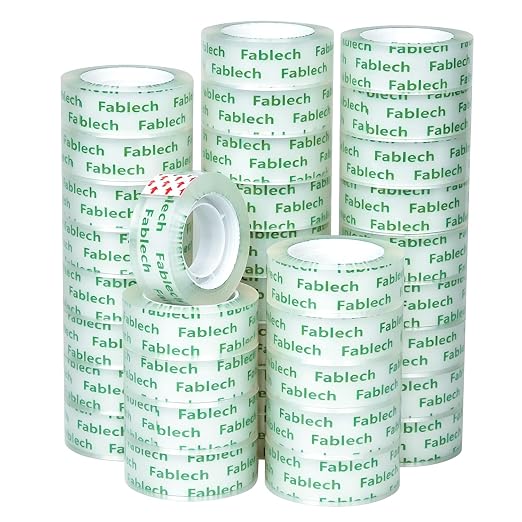 Crystal Clear Tape Refills for Dispenser, 3/4 Inch x 1000 Inch, 1 Inch Core, 36 Rolls Pack, Multi-Purpose Transparent Stationery Tape for Home, School, Office, Craft & Daily Use