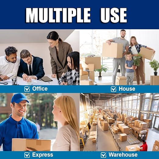 COSIMIXO Heavy Duty Packing Tape 2.7mil x 1.88" x 60 Yards, 6 Rolls,Industrial 3" Core, Clear, Great for Packing, Shipping & Moving