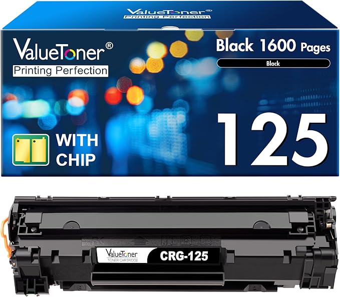 Valuetoner Compatible Toner Cartridge Replacement for Canon 125 Black Toner Cartridge CRG-125 3484B001AA High Yield for ImageClass MF3010 LBP6030w LBP6000 LBP6000B LBP6020 LBP6020B LBP6018 Printer