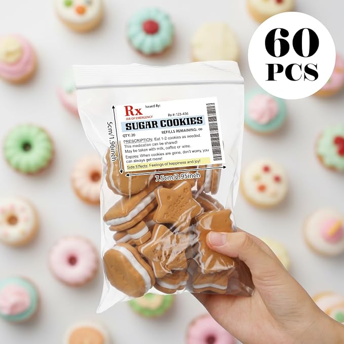 Kigeli 60 Pcs Sugar Cookies Labels Stickers Nurse Graduation Party Favors | Medication Pill Bottle Label, Pill Sticker, Nursing Graduation Party Supply, Registered Bsn Rn Pharmd Gift Pharmacy Week Gift
