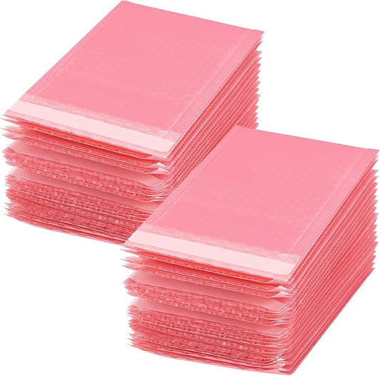 40 pcs Bubble Mailer Envelopes 7 x 5.2 Inch, Waterproof Self Seal Bubble Envelopes Padded Mailers for Small Business, Pink