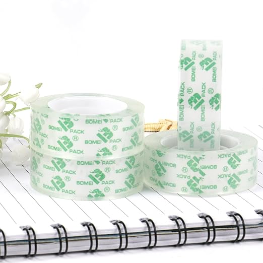 BOMEI PACK 80 Rolls Crystal Clear Tape Refills, Stationery Transparent Tape, 3/4 x 1000 Inches