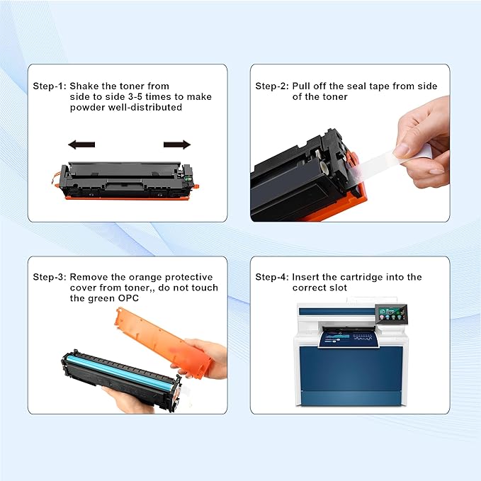 210X High-Yield Toner Cartridges Replacement for 210X 210 A Works with Color MFP 4301fdw 4301fdn Pro 4201dw 4201dn Printer Ink (‎Black Cyan Yellow Magenta 4 Pack)