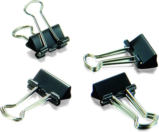 Staples Micro Binder Clips, Black, 100 Count – Extra‑Small Clips for Receipts, Labels & Detailed Paperwork