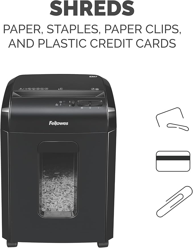 Fellowes 10M7 10-Sheet Powershred Micro-Cut Deskside Paper Shredder