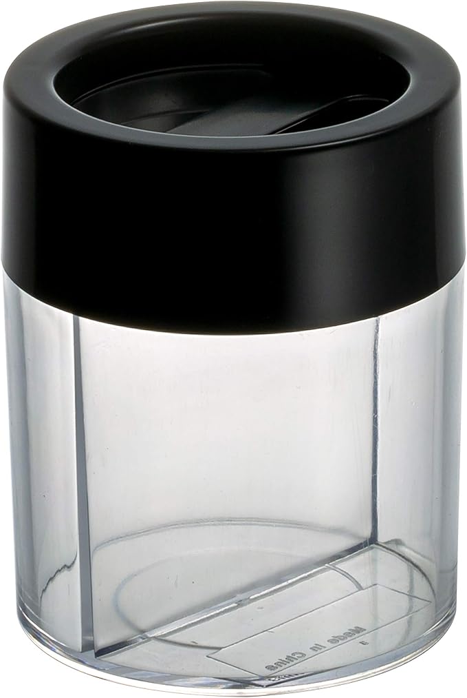 Officemate Magnetic Clip Dispenser, Large/Round, 200 Clip Capacity, Black/Smoke (93692)