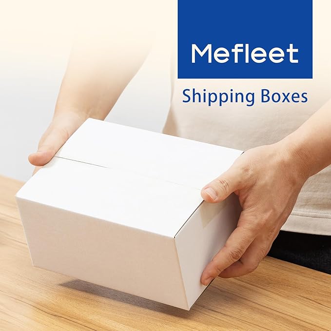 8x6x4" Small Shipping Boxes 50 Pack - Corrugated Cardboard Mailing Box Packaging for Small Business - White Mailer Packing Supplies