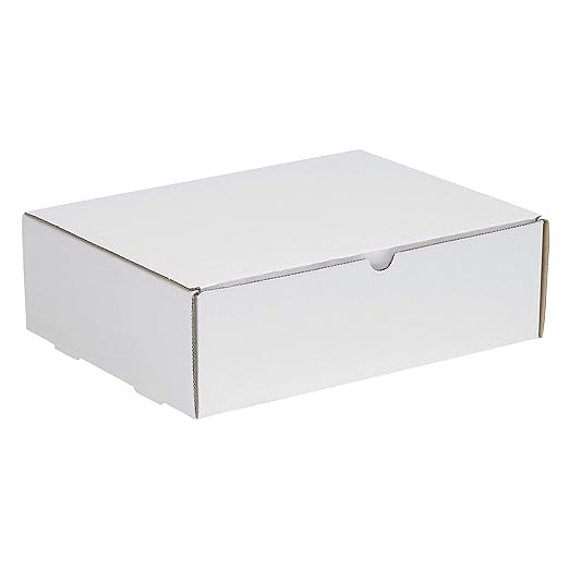 Box USA Mailer Boxes Medium 15 1/8"L x 11 1/8"W x 4"H 50-Pack - Corrugated Cardboard Box for Shipping, Moving, Mailing, Packing, Packaging and Storage