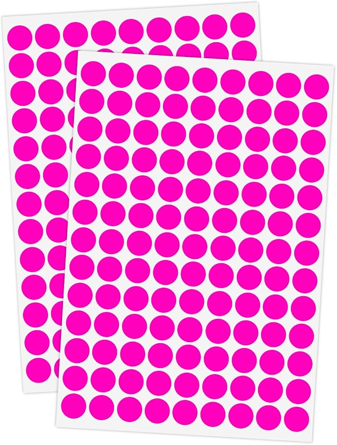 2340 PCS Dot Stickers 1/2" Round Circle Coding Labels | Used as calendar markers, kindergarten activities, craftst, recommended for writing with oil-based markers,strong adhesion.