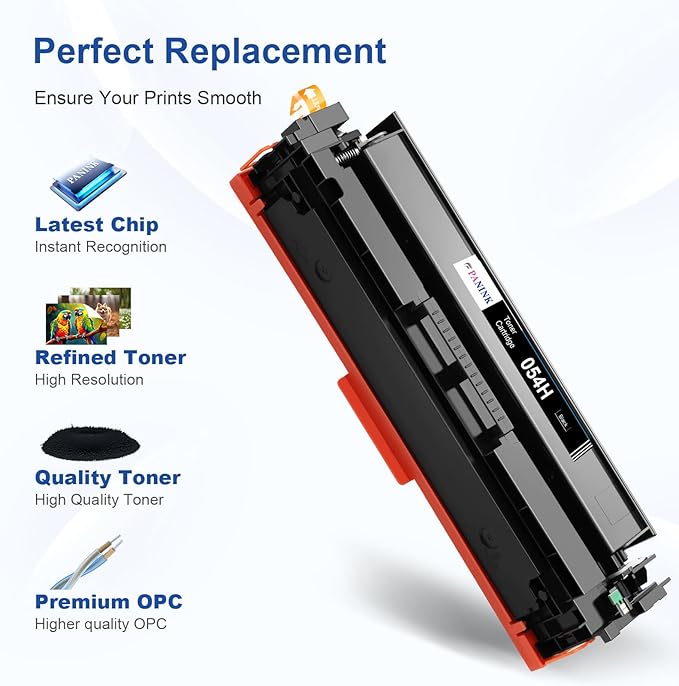 054H Toner Cartridge Set Replacement for Canon CRG-054 054H 054 Toner Cartridge Set Compatible with Canon MF642Cdw Toner Cartridges, Color imageCLASS MF641CW MF644Cdw LBP622Cdw Printer