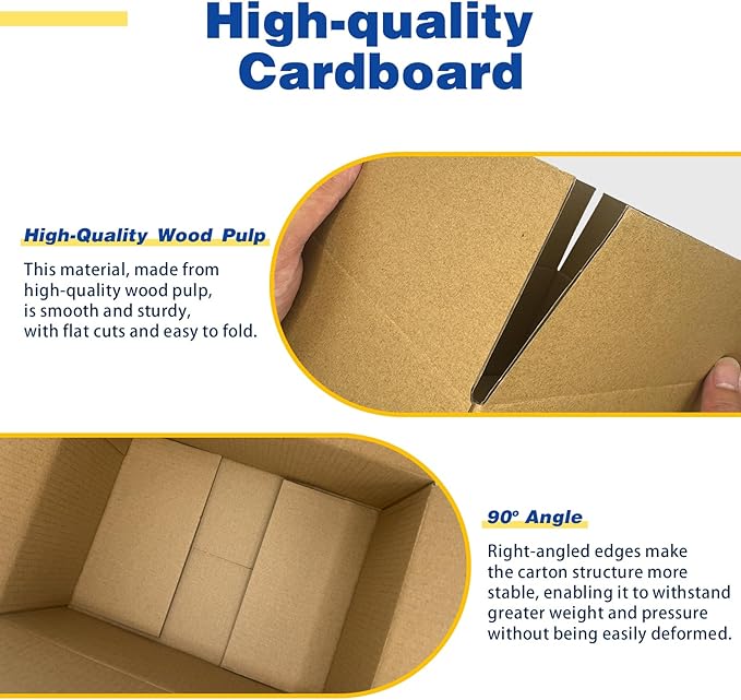 30 Pack 8x6x4 inches Small Shipping Boxes Brown Corrugated Cardboard Boxes for Packing, Mailing, Moving, Business